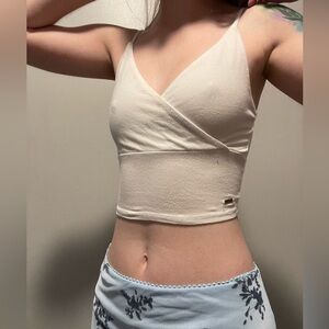 Hollister White Crop Top